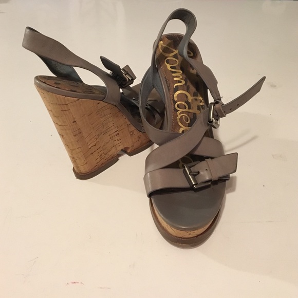 Sam Edelman Grey Wedges Sz: 6.5 - Picture 1 of 4